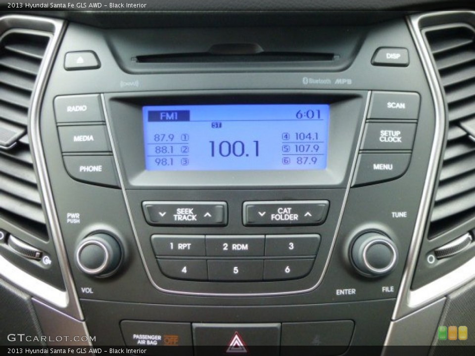 Black Interior Audio System for the 2013 Hyundai Santa Fe GLS AWD #84469802