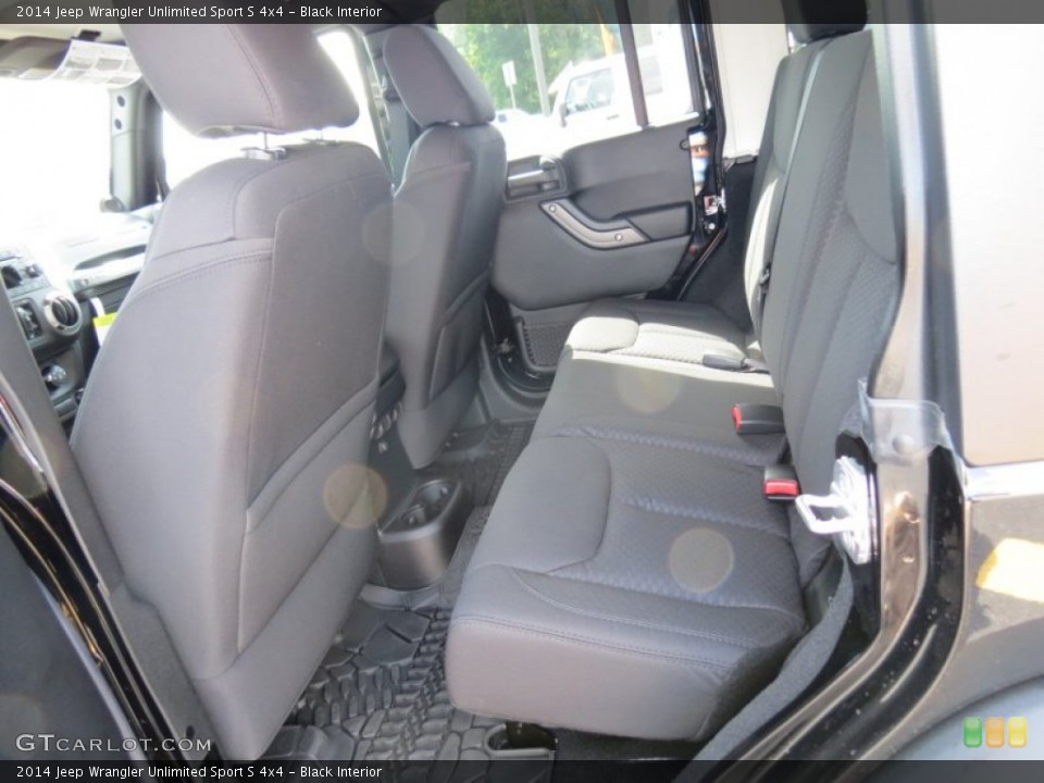 Black Interior Rear Seat for the 2014 Jeep Wrangler Unlimited Sport S 4x4 #84470582
