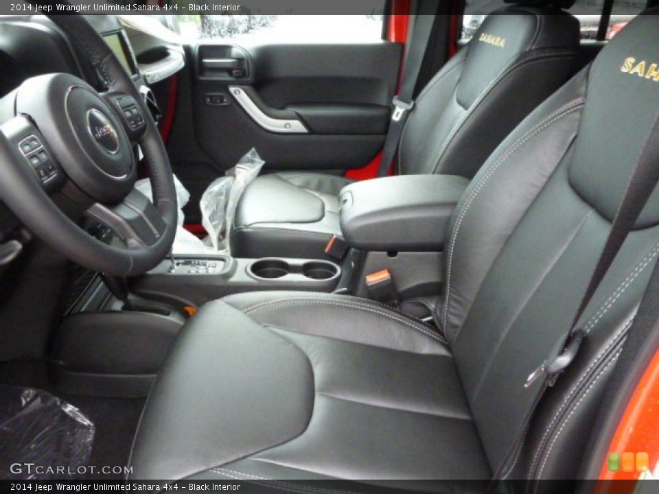 Black Interior Front Seat for the 2014 Jeep Wrangler Unlimited Sahara 4x4 #84471971