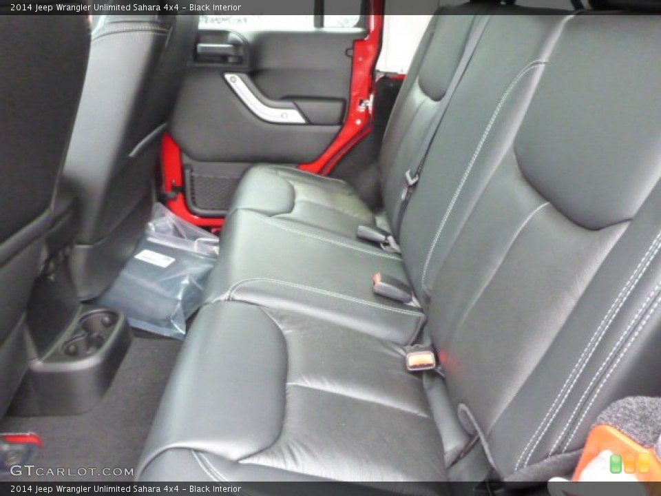 Black Interior Rear Seat for the 2014 Jeep Wrangler Unlimited Sahara 4x4 #84471978