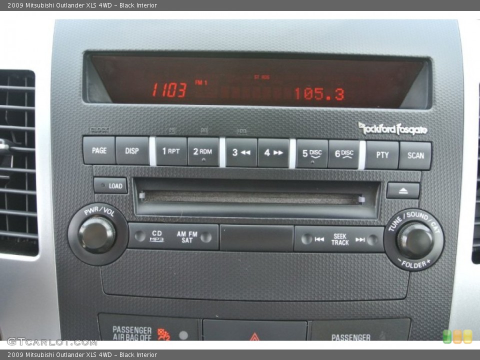 Black Interior Audio System for the 2009 Mitsubishi Outlander XLS 4WD #84473480