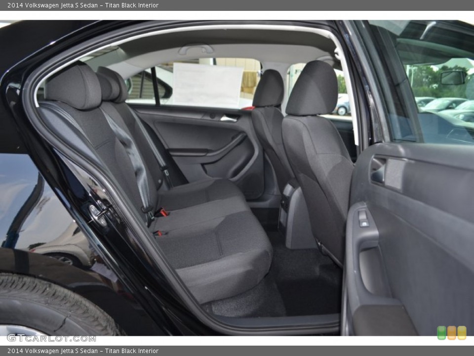 Titan Black Interior Rear Seat for the 2014 Volkswagen Jetta S Sedan #84474605