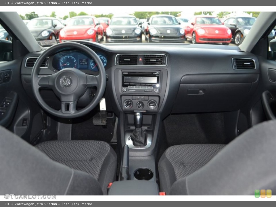 Titan Black Interior Dashboard for the 2014 Volkswagen Jetta S Sedan #84474623