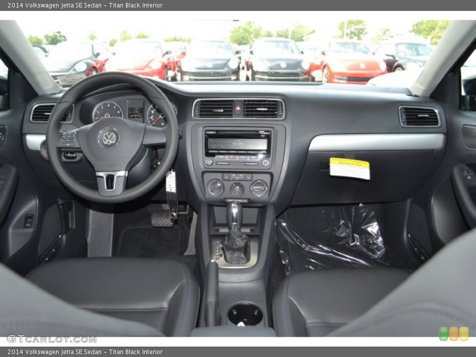 Titan Black Interior Dashboard for the 2014 Volkswagen Jetta SE Sedan #84474839