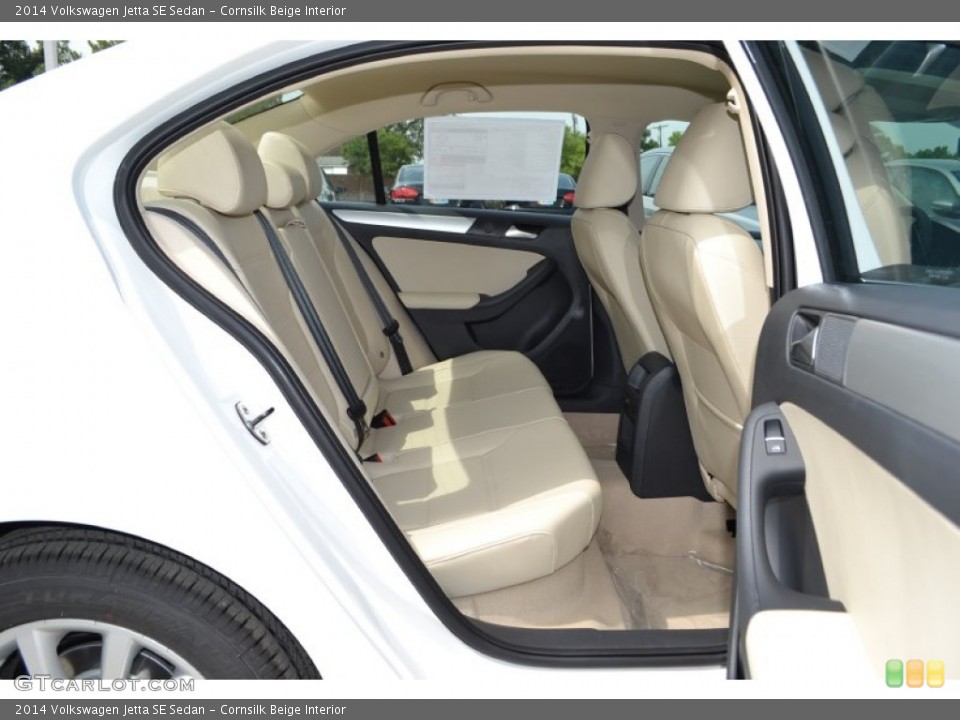 Cornsilk Beige Interior Rear Seat for the 2014 Volkswagen Jetta SE Sedan #84474932