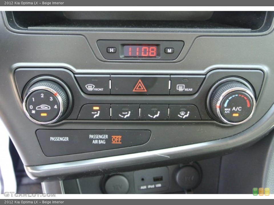 Beige Interior Controls for the 2012 Kia Optima LX #84475056