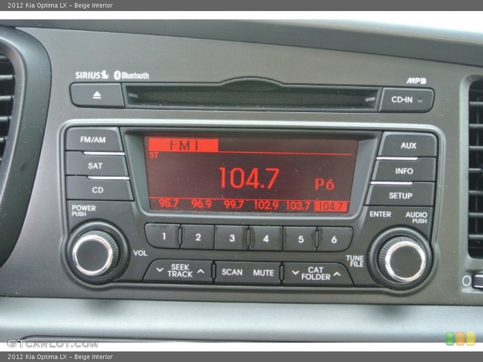 Beige Interior Audio System for the 2012 Kia Optima LX #84475077