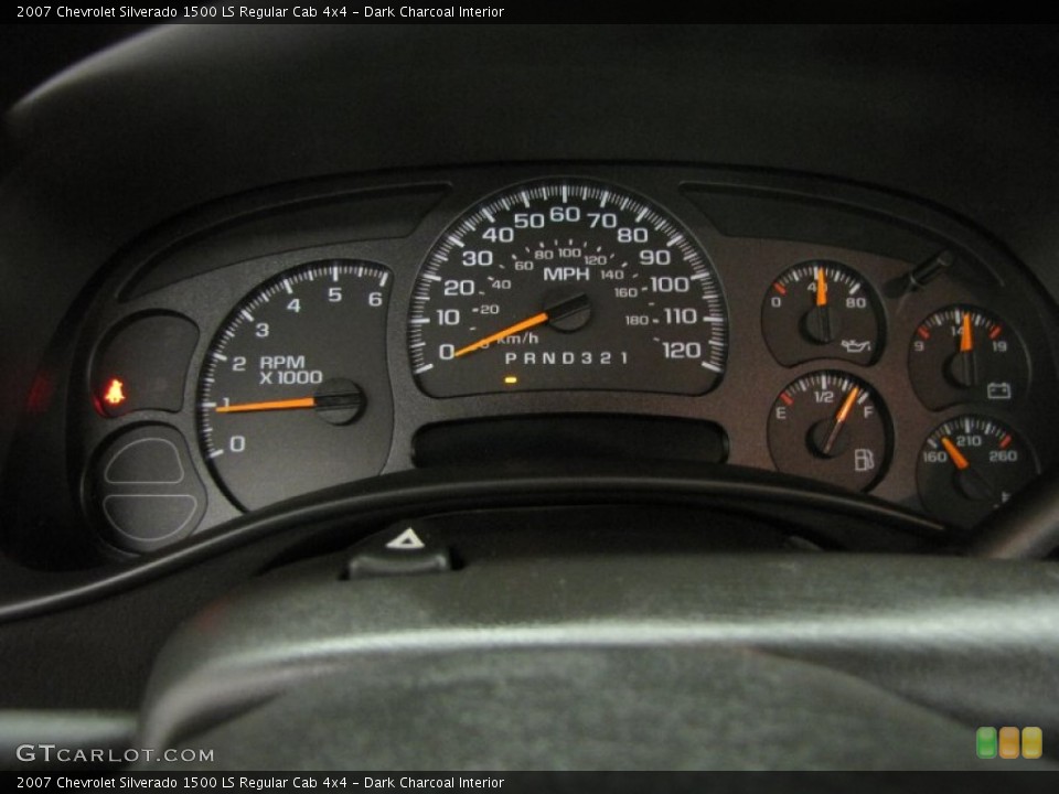 Dark Charcoal Interior Gauges for the 2007 Chevrolet Silverado 1500 LS Regular Cab 4x4 #84483261