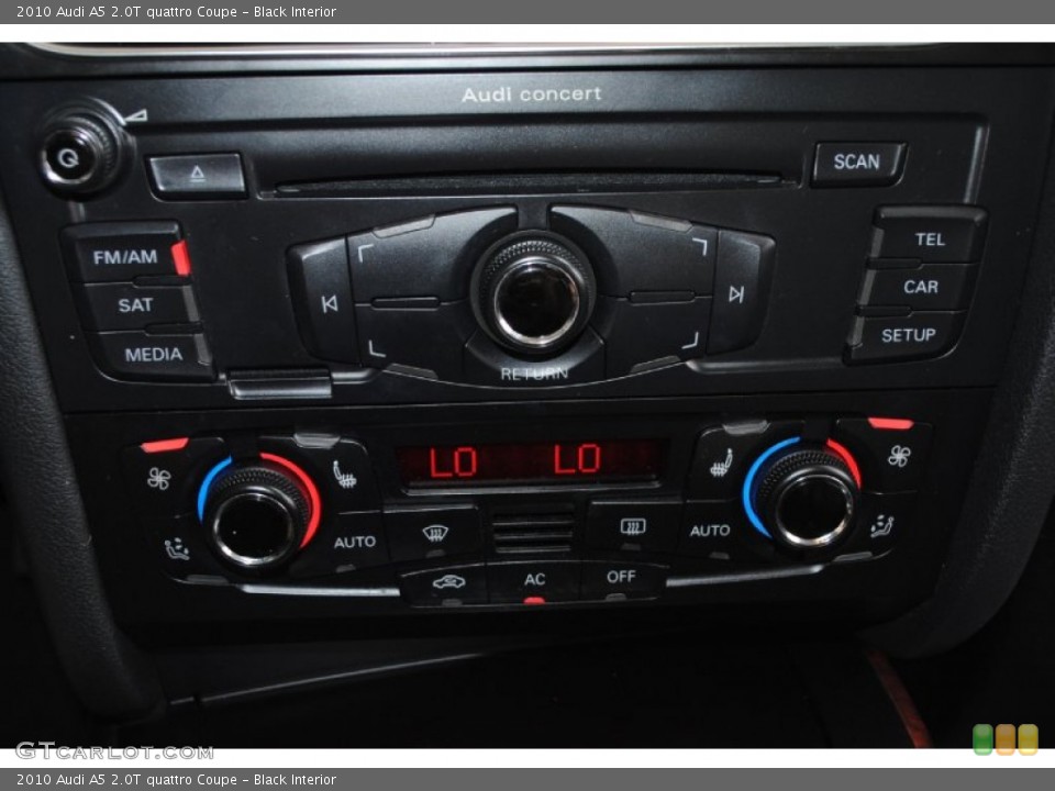 Black Interior Controls for the 2010 Audi A5 2.0T quattro Coupe #84486900