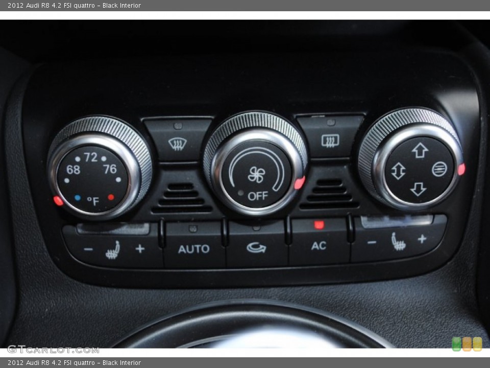 Black Interior Controls for the 2012 Audi R8 4.2 FSI quattro #84487947