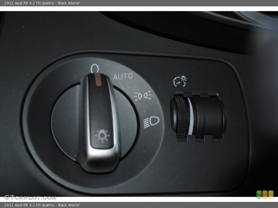 Black Interior Controls for the 2012 Audi R8 4.2 FSI quattro #84488184