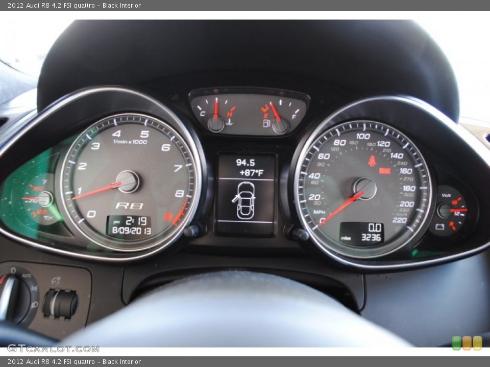 Black Interior Gauges for the 2012 Audi R8 4.2 FSI quattro #84488349