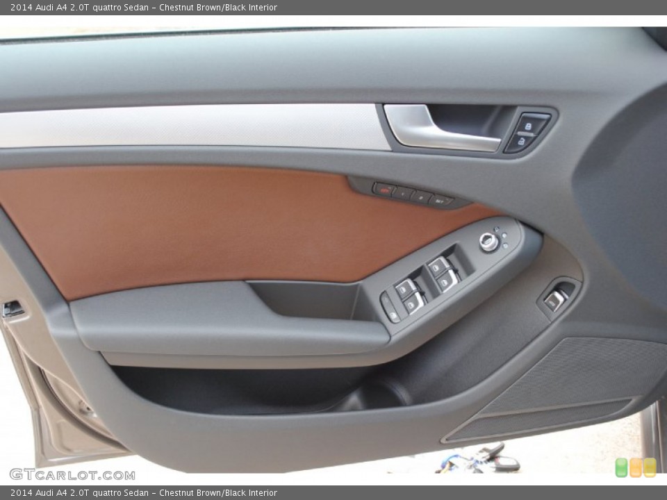 Chestnut Brown/Black Interior Door Panel for the 2014 Audi A4 2.0T quattro Sedan #84493143