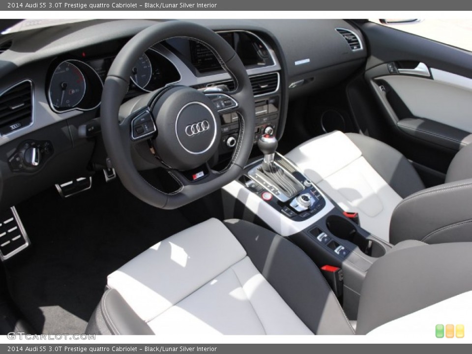 Black/Lunar Silver Interior Photo for the 2014 Audi S5 3.0T Prestige quattro Cabriolet #84494805