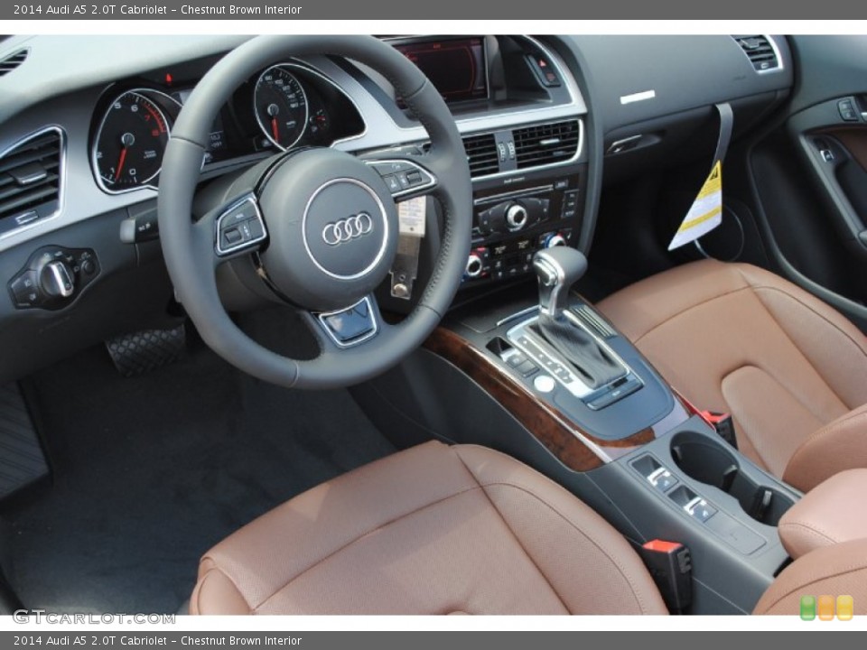 Chestnut Brown Interior Photo for the 2014 Audi A5 2.0T Cabriolet #84495765