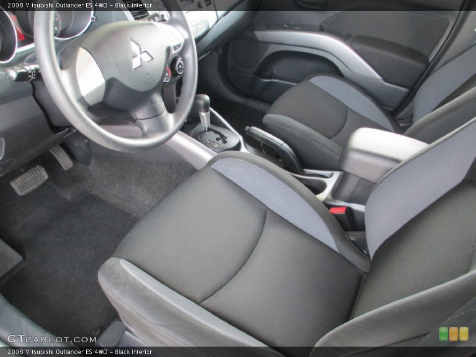 Black 2008 Mitsubishi Outlander Interiors
