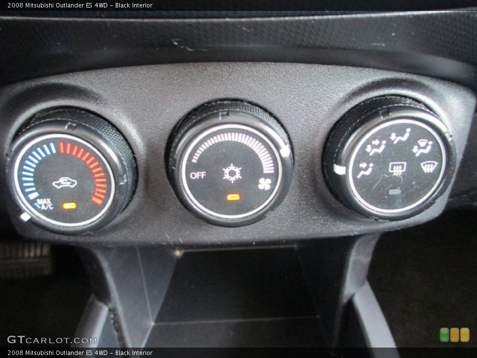 Black Interior Controls for the 2008 Mitsubishi Outlander ES 4WD #84496395