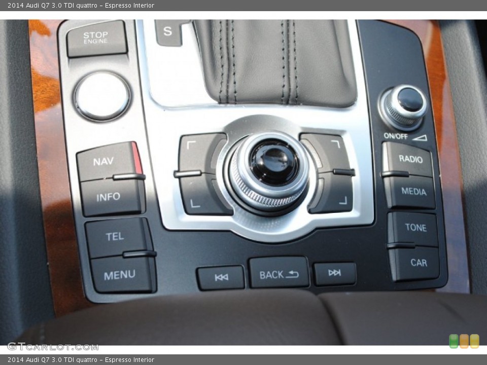 Espresso Interior Controls for the 2014 Audi Q7 3.0 TDI quattro #84496668