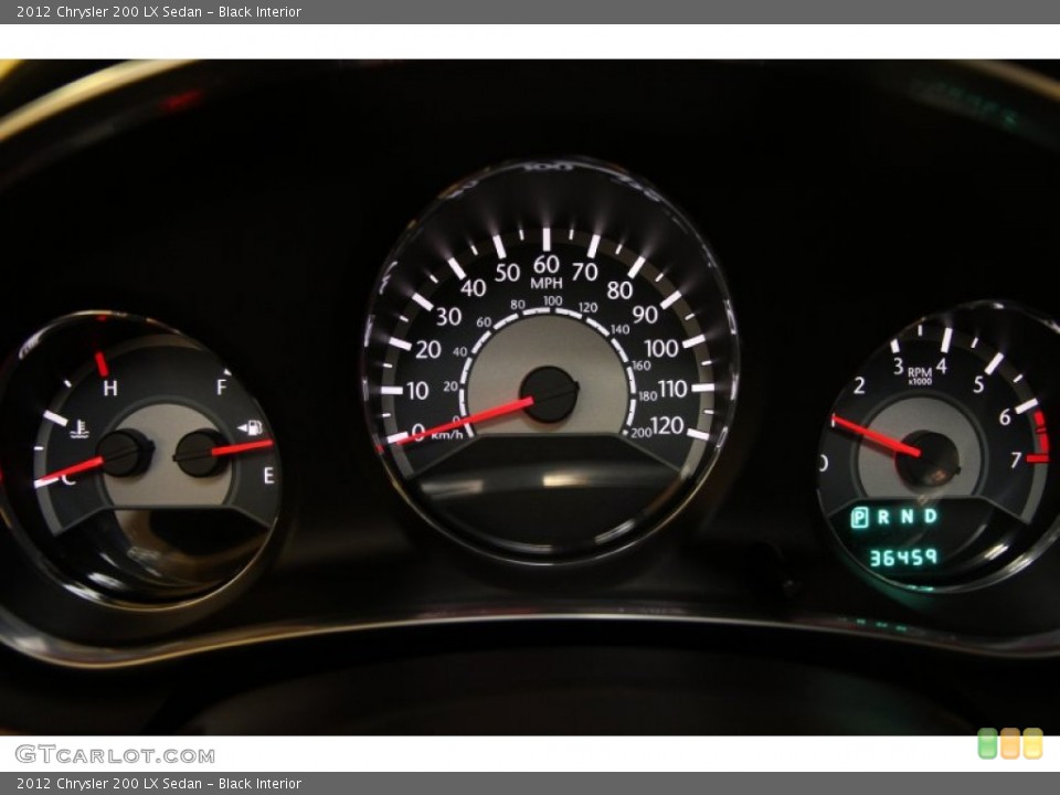 Black Interior Gauges for the 2012 Chrysler 200 LX Sedan #84499794