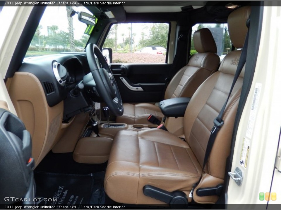 Black/Dark Saddle Interior Photo for the 2011 Jeep Wrangler Unlimited Sahara 4x4 #84504747