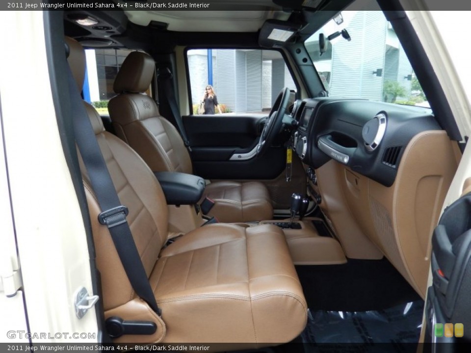 Black/Dark Saddle Interior Front Seat for the 2011 Jeep Wrangler Unlimited Sahara 4x4 #84504849