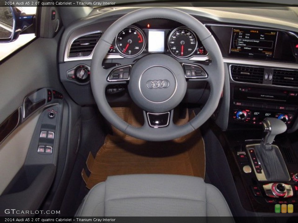 Titanium Gray Interior Steering Wheel for the 2014 Audi A5 2.0T quattro Cabriolet #84505341