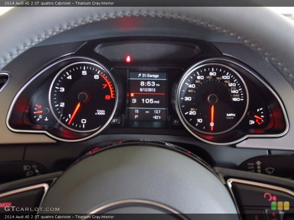 Titanium Gray Interior Gauges for the 2014 Audi A5 2.0T quattro Cabriolet #84505551