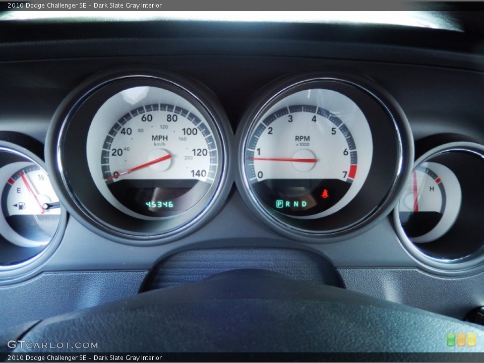 Dark Slate Gray Interior Gauges for the 2010 Dodge Challenger SE #84505626