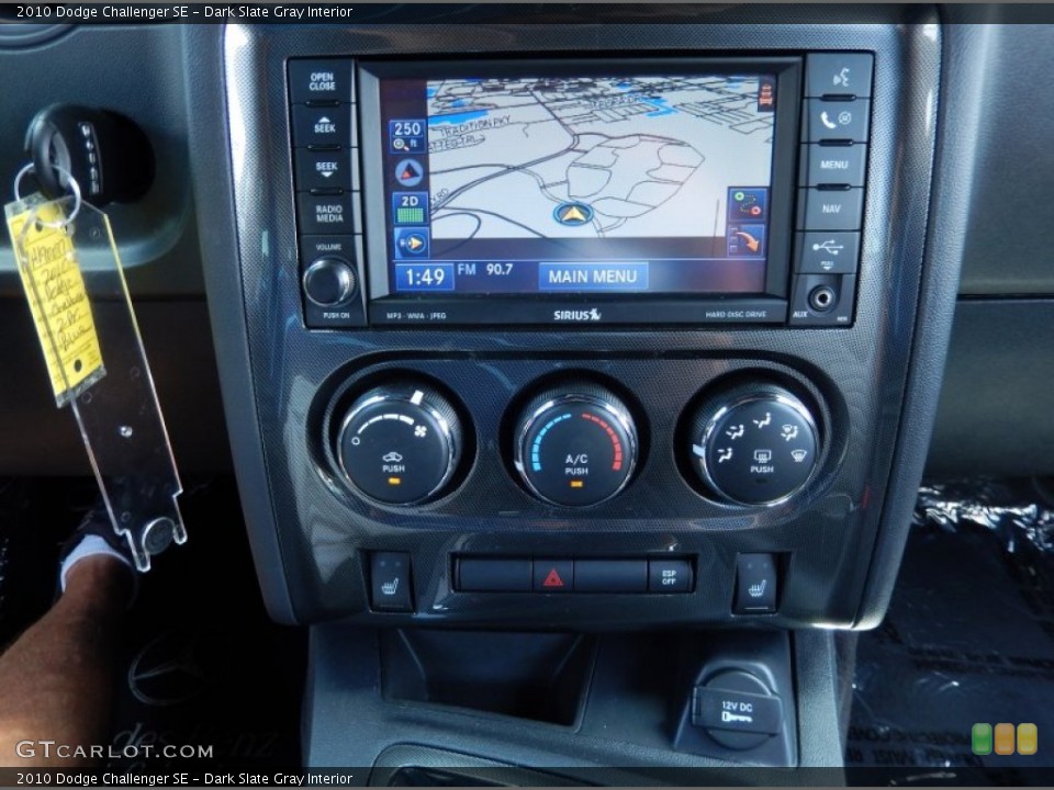 Dark Slate Gray Interior Navigation for the 2010 Dodge Challenger SE #84505659