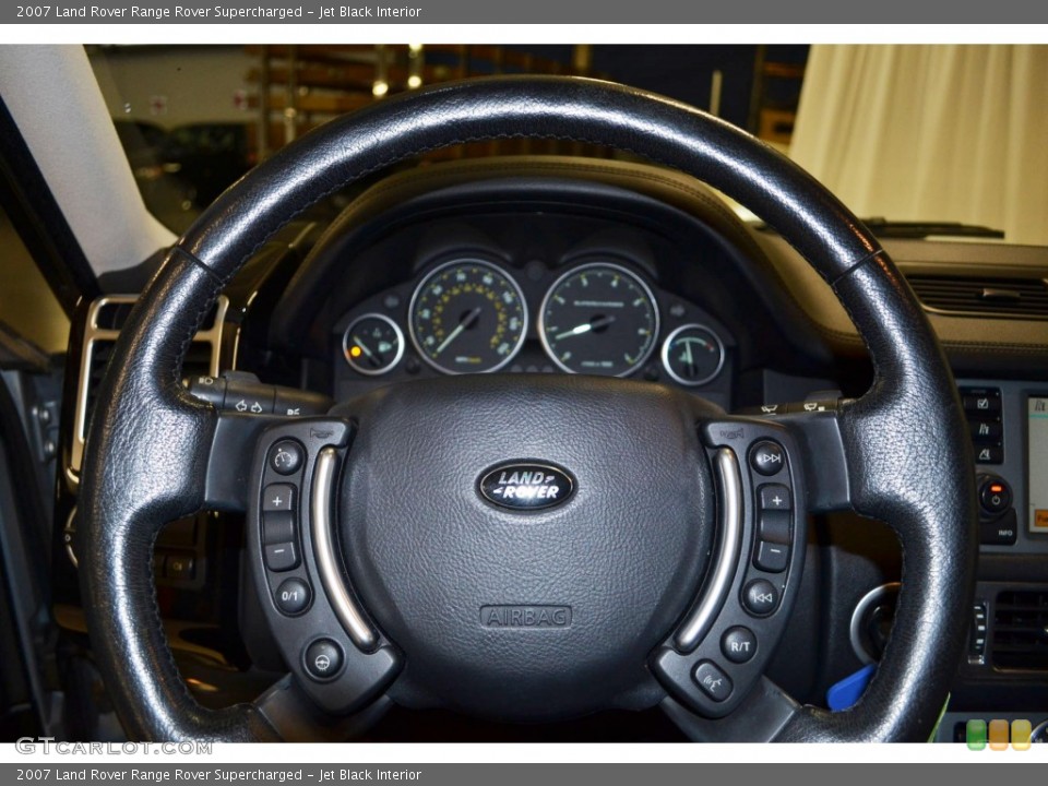 Jet Black Interior Steering Wheel for the 2007 Land Rover Range Rover Supercharged #84505812