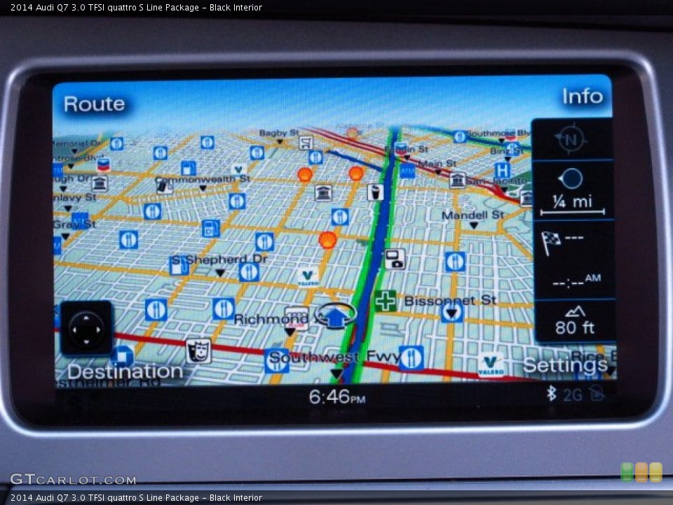 Black Interior Navigation for the 2014 Audi Q7 3.0 TFSI quattro S Line Package #84506085