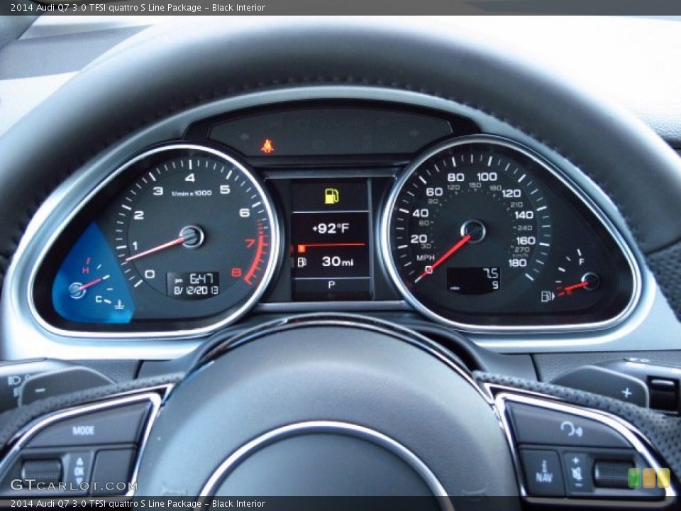 Black Interior Gauges for the 2014 Audi Q7 3.0 TFSI quattro S Line Package #84506129
