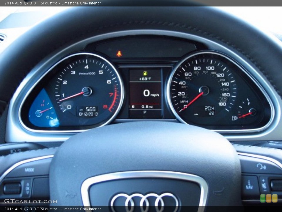 Limestone Gray Interior Gauges for the 2014 Audi Q7 3.0 TFSI quattro #84507103