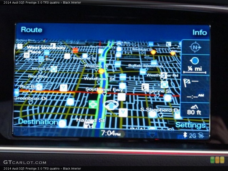 Black Interior Navigation for the 2014 Audi SQ5 Prestige 3.0 TFSI quattro #84508067