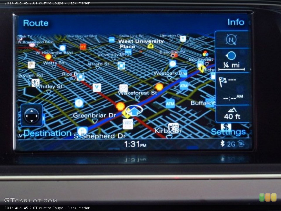 Black Interior Navigation for the 2014 Audi A5 2.0T quattro Coupe #84508524