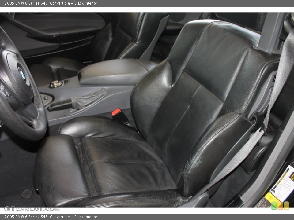 Black Interior Front Seat for the 2005 BMW 6 Series 645i Convertible #84515181