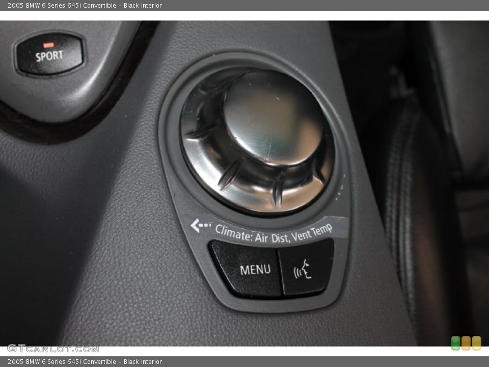 Black Interior Controls for the 2005 BMW 6 Series 645i Convertible #84515325
