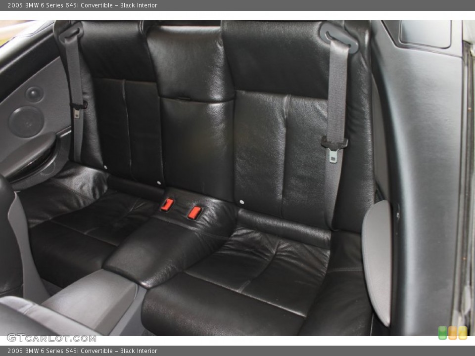 Black Interior Rear Seat for the 2005 BMW 6 Series 645i Convertible #84515406