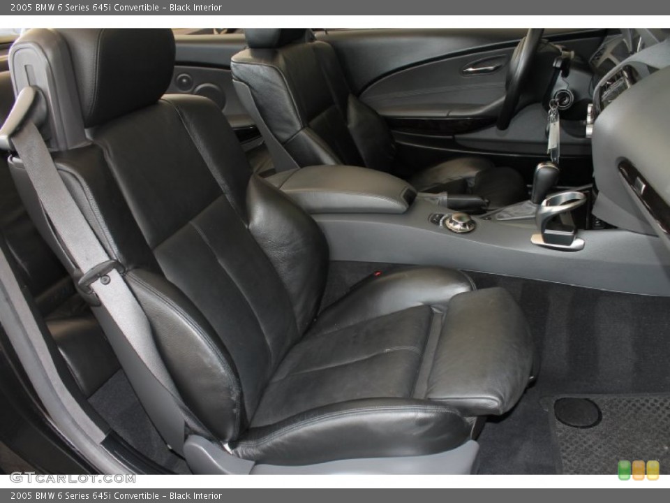 Black Interior Front Seat for the 2005 BMW 6 Series 645i Convertible #84515466