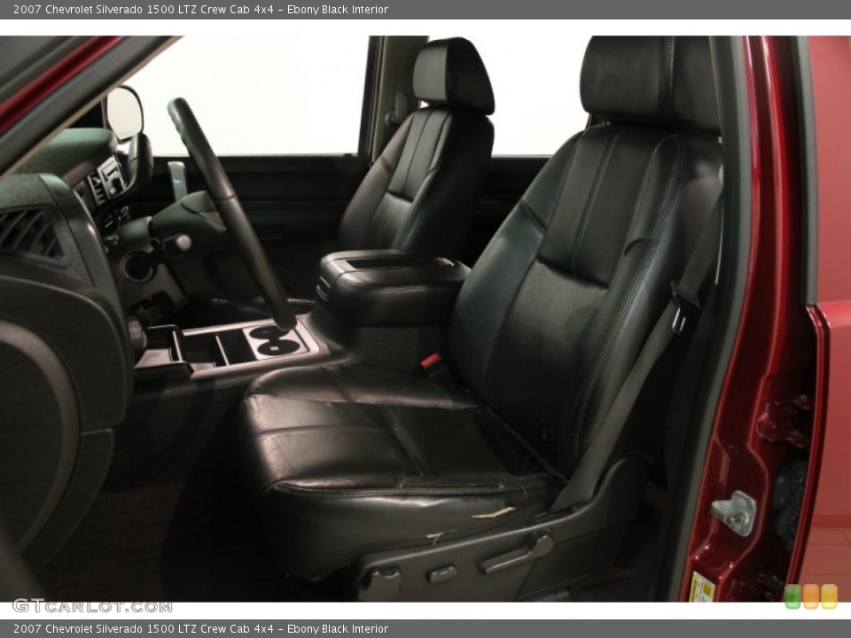 Ebony Black Interior Front Seat for the 2007 Chevrolet Silverado 1500 LTZ Crew Cab 4x4 #84520667