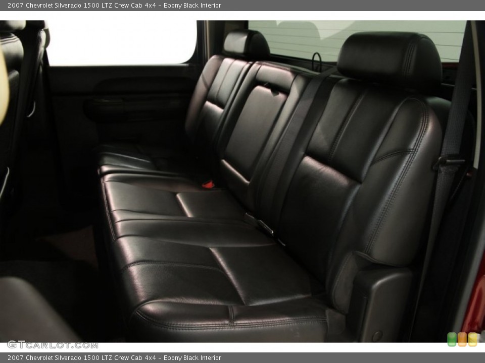 Ebony Black Interior Rear Seat for the 2007 Chevrolet Silverado 1500 LTZ Crew Cab 4x4 #84520864