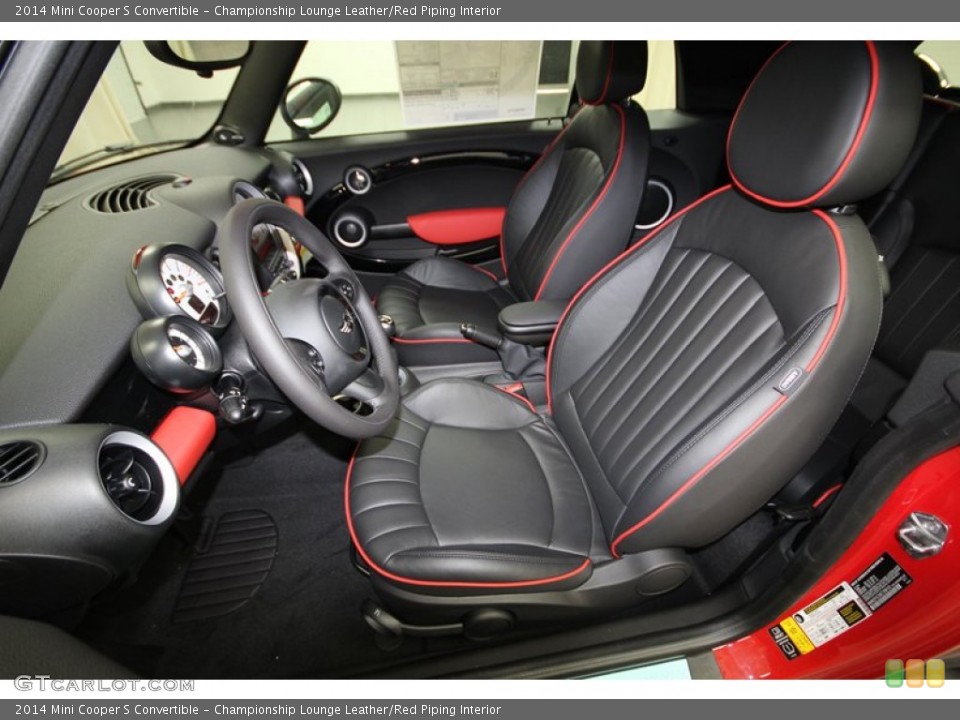 Championship Lounge Leather/Red Piping Interior Photo for the 2014 Mini Cooper S Convertible #84520882