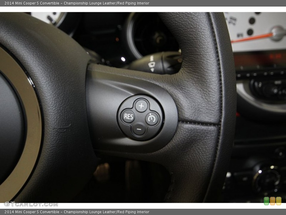Championship Lounge Leather/Red Piping Interior Controls for the 2014 Mini Cooper S Convertible #84521134