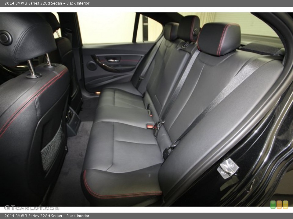 Black Interior Rear Seat for the 2014 BMW 3 Series 328d Sedan #84521538