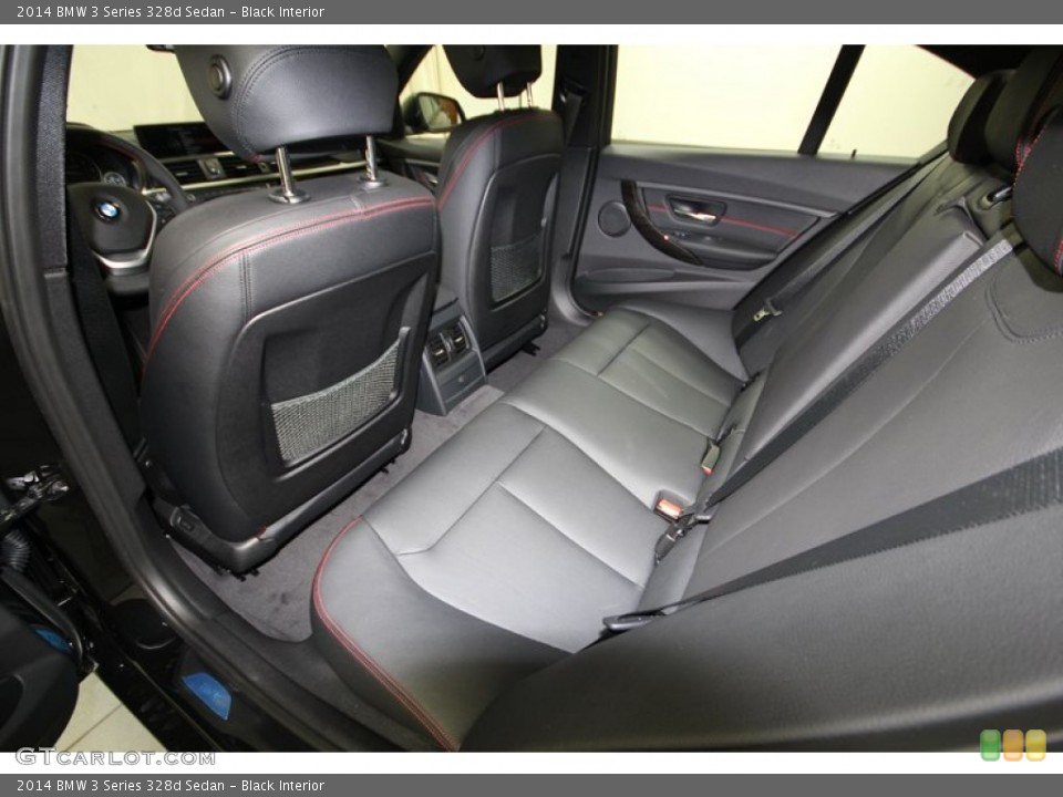 Black Interior Rear Seat for the 2014 BMW 3 Series 328d Sedan #84521917
