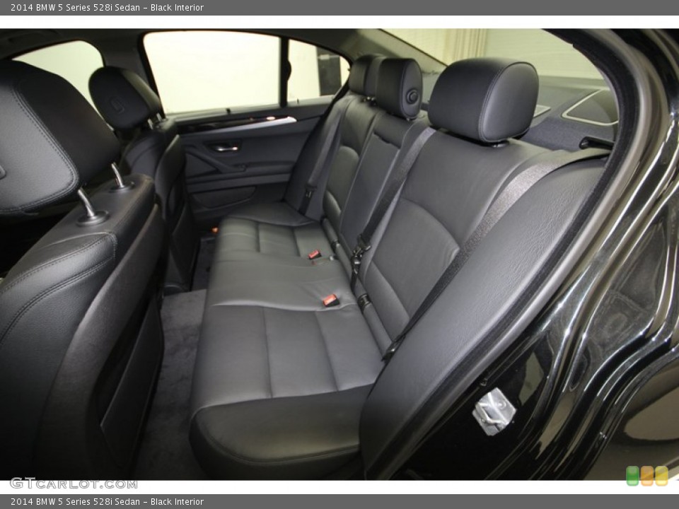 Black Interior Rear Seat for the 2014 BMW 5 Series 528i Sedan #84522317
