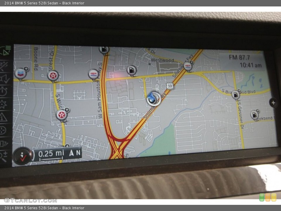 Black Interior Navigation for the 2014 BMW 5 Series 528i Sedan #84522484