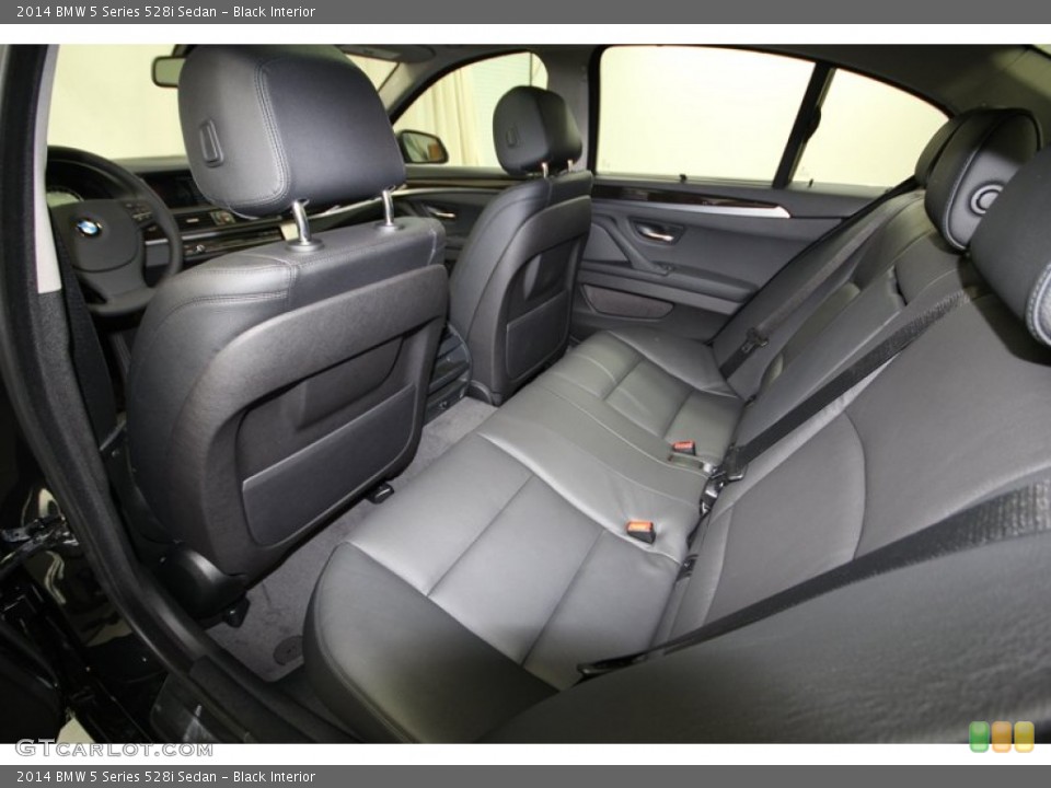 Black Interior Rear Seat for the 2014 BMW 5 Series 528i Sedan #84522709