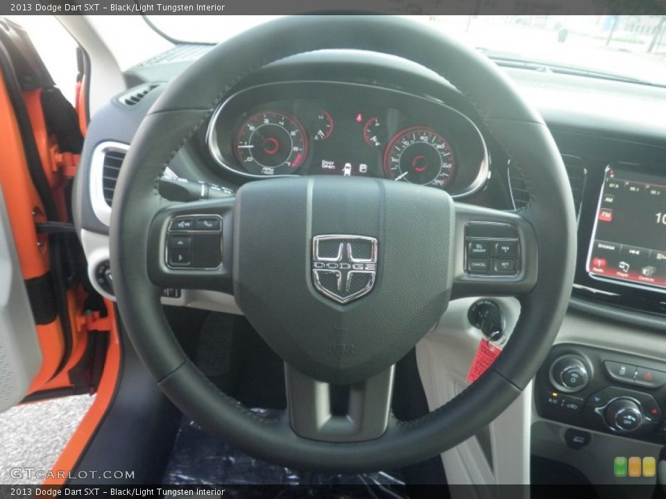 Black/Light Tungsten Interior Steering Wheel for the 2013 Dodge Dart SXT #84532546