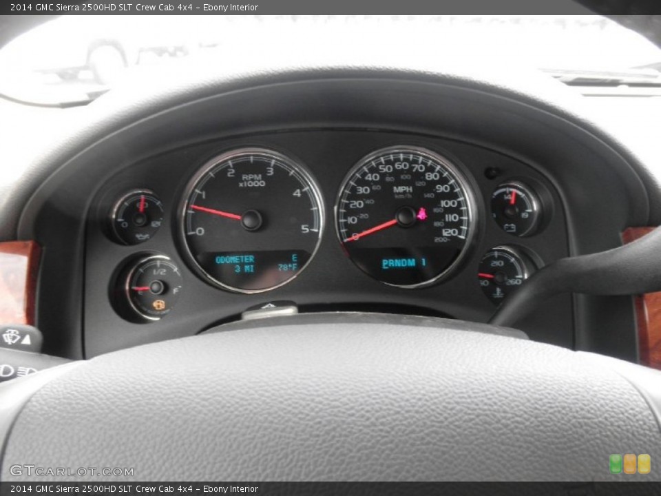 Ebony Interior Gauges for the 2014 GMC Sierra 2500HD SLT Crew Cab 4x4 #84536683